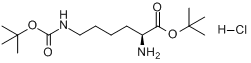 CAS:13288-57-8_N(e)-Boc-L-赖氨酸叔丁酯盐酸盐的分子结构