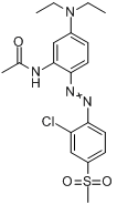 CAS:13301-60-5_N-[2-[(2-氯-4-甲磺酸基苯基)偶氮]-5-(二乙基氨基)苯基]乙酰胺的分子结构