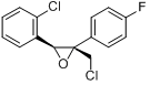 CAS:133024-33-6_Z-1-氯-3-(2-氯苯基)-2-(4-氟苯基)-2,3-环氧丙烷的分子结构