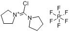 CAS:135540-11-3_1-(氯-1-吡咯烷基亚甲基)吡咯烷�f六氟磷酸盐的分子结构