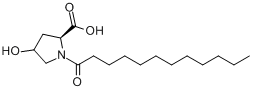 CAS:135777-18-3_N-十二碳酰基-4-羟基-L-脯氨酸的分子结构