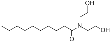 CAS:136-26-5_N,N-二(2-羟乙基)癸酰胺的分子结构