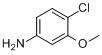 CAS:13726-14-2_3-甲氧基-4-氯苯胺的分子结构