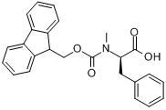 CAS:138775-05-0_N-芴甲氧羰酰基-N-甲基-D-苯丙氨酸的分子结构