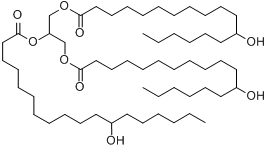 CAS:139-44-6_12-羟基十八酸与1,2,3-丙三醇的酯化物的分子结构