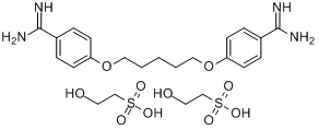 CAS:140-64-7_喷他脒羟乙磺酸盐的分子结构