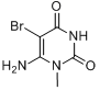 CAS:14094-37-2_6-氨基-5-溴-1-甲基尿嘧啶的分子结构