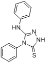 CAS:14132-84-4_5-苯氨基-4-苯基-2,4-二氢-3H-1,2,4-三唑-3-硫酮的分子结构
