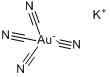 CAS:14263-59-3_四氰金酸钾的分子结构