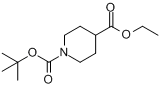 CAS:142851-03-4_N-Boc-4-哌啶甲酸乙酯的分子结构