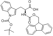 CAS:143824-78-6_N-alpha-芴甲氧羰基-N-in-叔丁氧羰基-L-色氨酸的分子结构