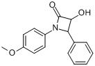 CAS:146924-94-9_(+)-3-羟基-1-(4-甲氧基苯基)-4-苯基氮杂环丁-2-酮的分子结构
