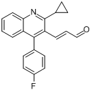 CAS:148901-68-2_(E)-3-[2-环丙基-4-(4-氟苯基)-3-喹啉-2-丙烯醛的分子结构
