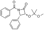CAS:149107-92-6_(3R,4S)-1-苯甲酰-3-(1-甲氧基-1-甲基乙氧基)-4-苯基-2-氮杂环丁酮的分子结构