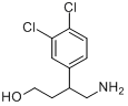 CAS:152298-51-6_4-氨基-3-(3,4-二氯苯基)-1-丁醇的分子结构