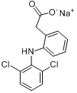 CAS:15307-79-6_双氯芬酸钠的分子结构