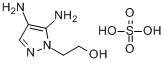CAS:155601-30-2_4,5-二氨基-1-(2-羟乙基)吡唑硫酸盐的分子结构