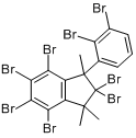 CAS:155613-93-7_八溴-1-苯基-1,3,3-三甲基-1,2-二氢化茚的分子结构