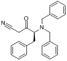 CAS:156732-12-6_4-S-N,N-二苄基氨基-3-氧代-5-苯基戊腈的分子结构