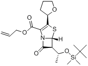 CAS:158365-51-6_6-(1'-叔丁基二甲基硅氧乙基)-3-(2''-四氢呋喃基)-7-氧代-4-硫-1-氮杂双环[3.2.0]庚-2-烯-2-羧酸烯丙酯的分子结构