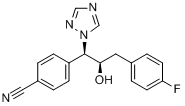CAS:160146-16-7_4-[(1R,2R)-3-(4-氟苯基)-2-羟基-1-(1,2,4-三氮唑-1-基)丙基]苄腈的分子结构