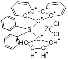 CAS:162259-77-0_二苯基硅烷基(环戊二烯)(9-芴基)二氯化锆的分子结构
