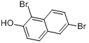 CAS:16239-18-2_1,6-二溴-2-萘酚的分子结构