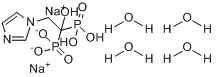CAS:165800-07-7_唑来磷酸二钠四水合物的分子结构