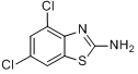 CAS:16582-59-5_2-氨基-4,6-二氯苯并噻唑的分子结构
