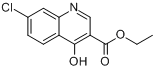 CAS:16600-22-9_7-氯-4-羟基-3-喹啉羧酸乙酯的分子结构