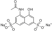 CAS:16698-16-1_4-(乙酰氨基)-5-羟基-2,7-萘二磺酸双钠盐的分子结构