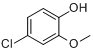 CAS:16766-30-6_4-氯-2-甲氧基苯酚的分子结构
