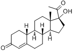 CAS:16895-64-0_17a-羟基-19-去甲-17a-孕甾-4-烯-3,20-二酮的分子结构