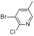 CAS:17282-03-0_2-氯-3-溴-5-甲基吡啶的分子结构