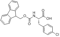 CAS:175453-08-4_N-芴甲氧羰基-L-4-氯苯丙氨酸的分子结构