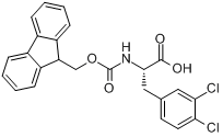 CAS:177966-59-5_FMOC-L-3,4-二氯苯丙氨酸的分子结构