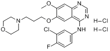 CAS:184475-56-7_吉非替尼二盐酸盐的分子结构