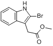 CAS:1912-35-2_(2-溴-1H-吲哚-3-基)乙酸甲酯的分子结构