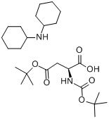 CAS:1913-12-8_N-叔丁氧羰基-L-天冬氨酸4-叔丁酯二环己胺盐的分子结构