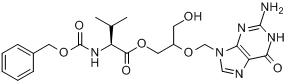 CAS:194154-40-0_Cbz-缬更昔洛韦的分子结构