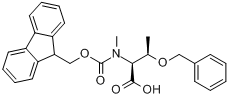CAS:198561-81-8_N-芴甲氧羰酰基-N-甲基-O-苄基-L-苏氨酸的分子结构