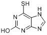 CAS:2002-59-7_2-羟基-6-巯基嘌呤的分子结构