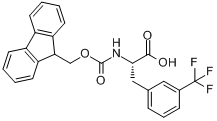 CAS:205526-28-9_FMOC-D-3-三氟甲基苯丙氨酸的分子结构