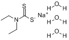 CAS:20624-25-3_二乙基二硫代氨基甲酸钠(三水)的分子结构