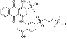 CAS:20640-71-5_2-[(4-氨基-9,10-二氢-9,10-二氧代-3-磺酸基1-蒽基)氨基]-4-[[(2-磺酰氧基)乙基]磺酰基]-苯甲酸的分子结构
