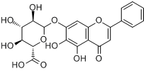 CAS:21967-41-9_黄芩甙的分子结构