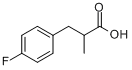 CAS:22138-73-4_4-氟-alpha-甲基苯丙酸的分子结构