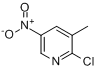 CAS:22280-56-4_2-氯-3-甲基-5-硝基吡啶的分子结构