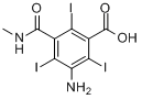 CAS:2280-89-9_5-氨基-3-羧基-2,4,6-三碘-N-甲基苯甲酰胺的分子结构