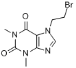 CAS:23146-05-6_7-(2-溴乙基)茶碱的分子结构